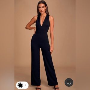 Lulu’s Black Jumpsuit-Small